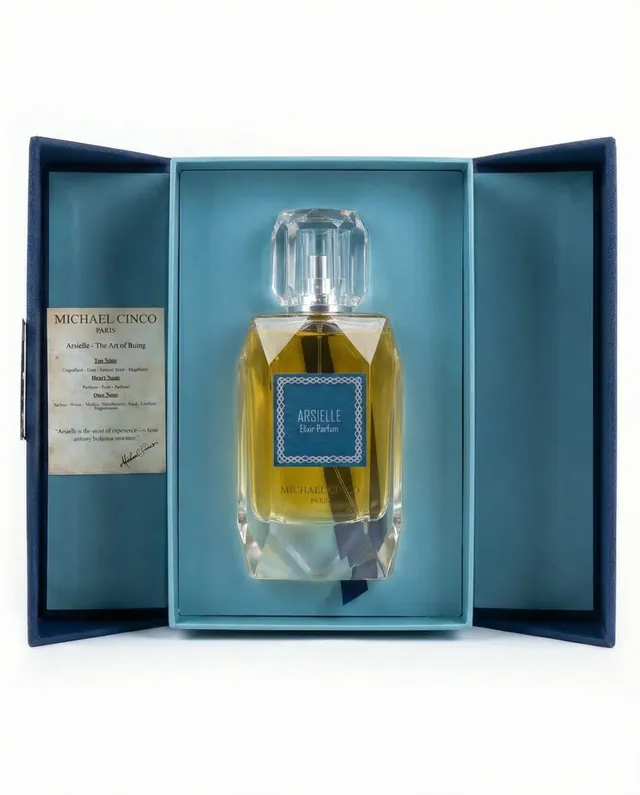 Arsielle elixir parfum in its presentation case