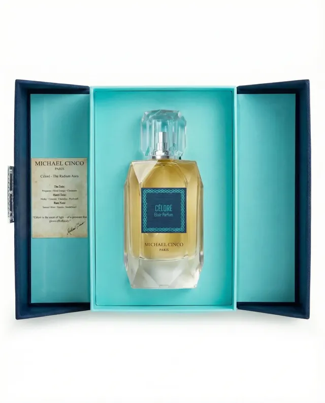 Céloré elixir parfum in its presentation case