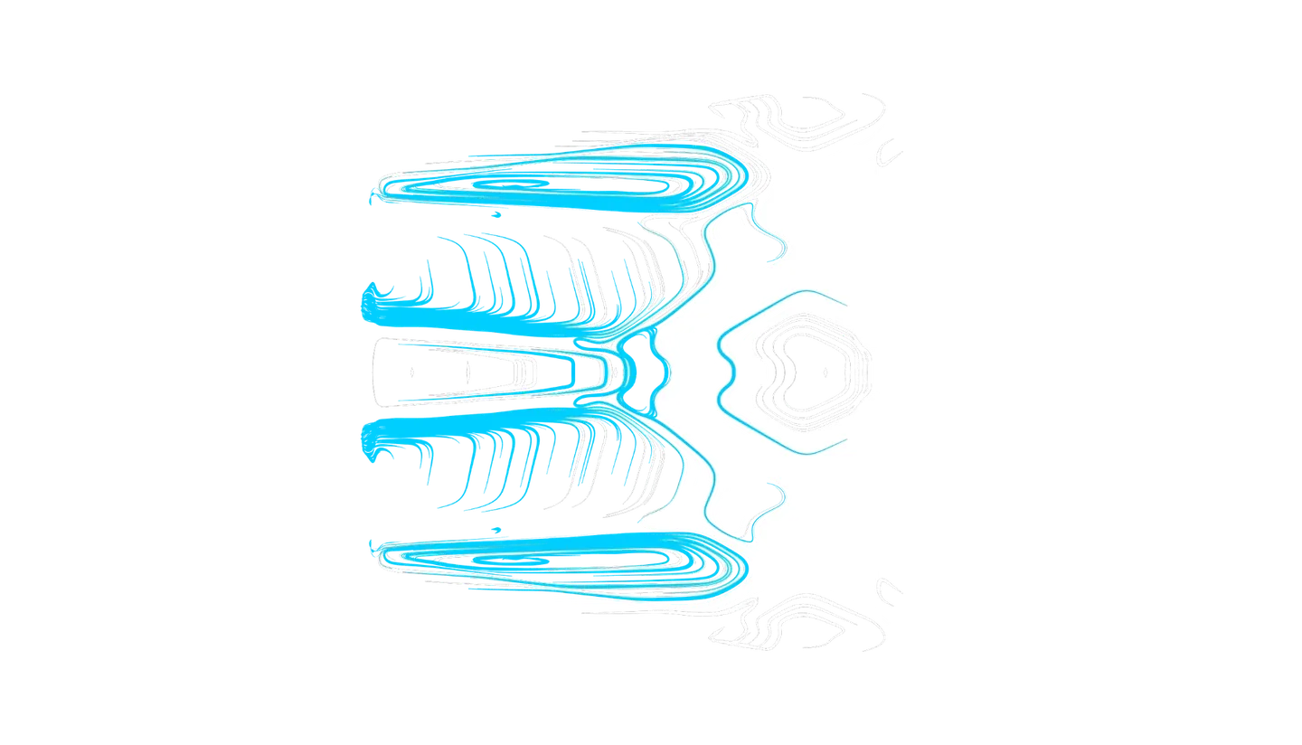 The generated artwork panel for the bonnet, mirrored contour lines