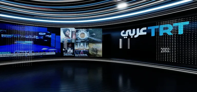 A plaza inside the TRT metaverse