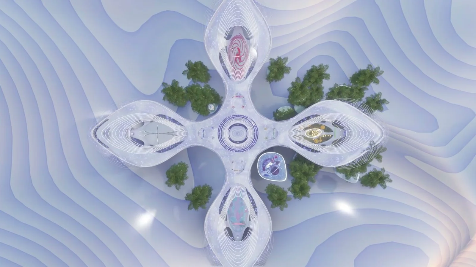 U-Hub Metaverse, seen from above