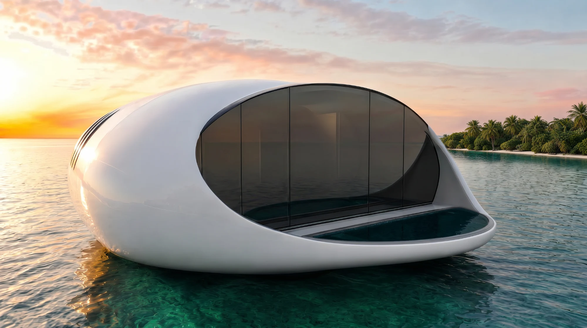 Mantaray floating island render